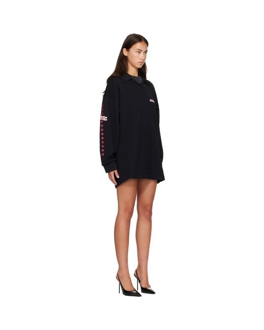 Off-White c/o Virgil Abloh Black 'Off' Star Polo Sweat Minidress