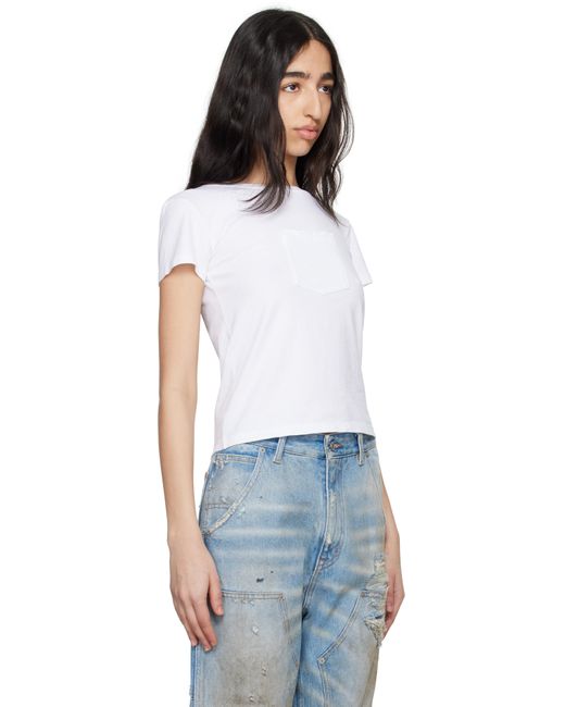 MM6 by Maison Martin Margiela ホワイト ヘビーコットン ジャージ Tシャツ Black