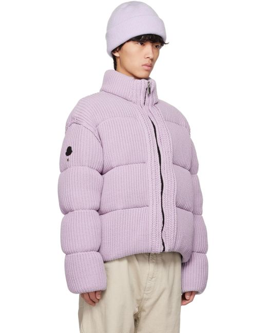Moncler Genius Purple 6 Moncler 1017 Alyx 9sm Quilted Ribbed-knit Down Jacket for men