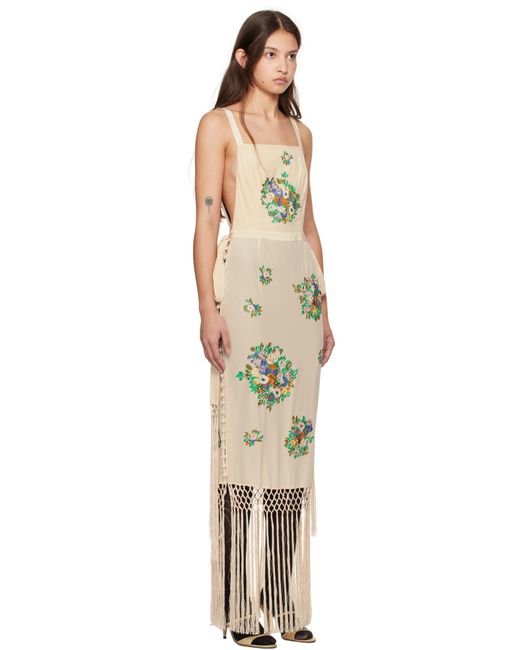 Robe Longue À Motif Flower Language Bode en coloris Black