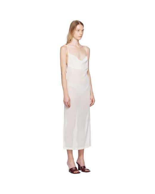 Bottega Veneta Black White Cowl Neck Maxi Dress