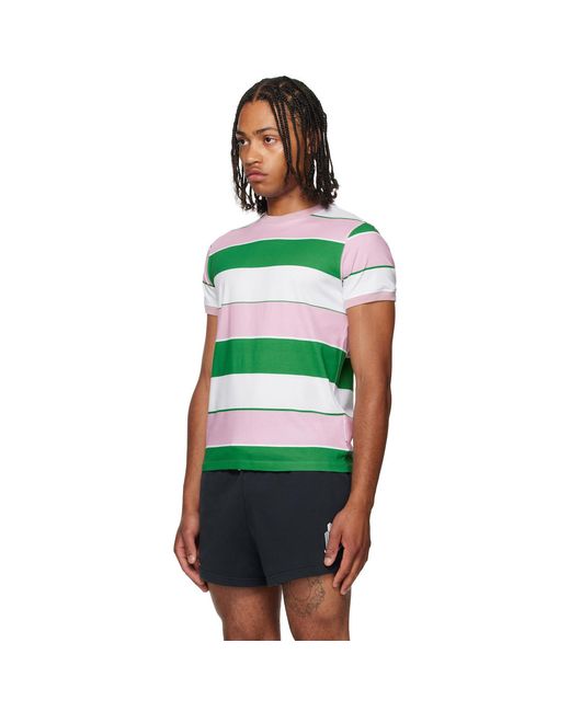 Abra Green Ssense Exclusive Striped T-Shirt for men