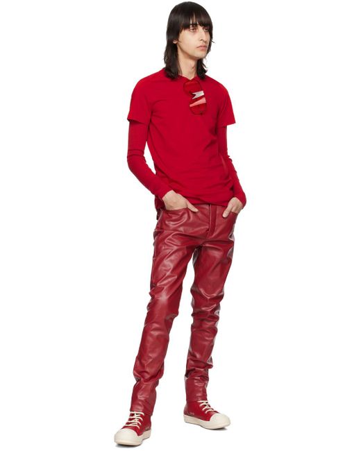Rick Owens Red Level T-shirt for men