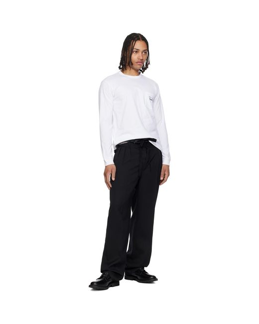 Comme des Garçons White Pocket Ls T-Shirt for men