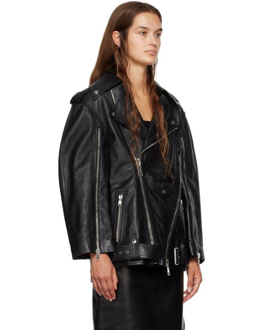 Alexander McQueen Black Zip Leather Jacket