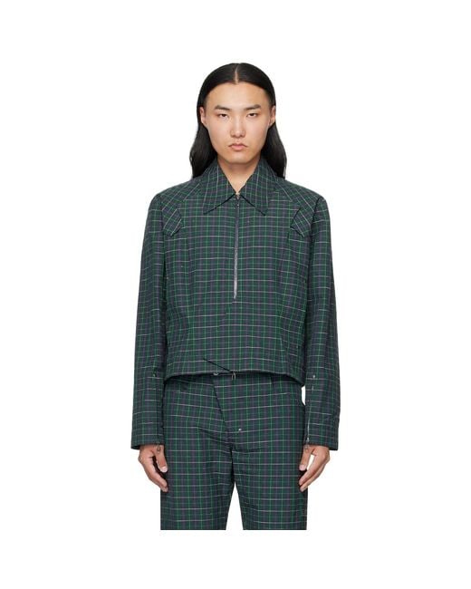 Kiko Kostadinov Kraner Cropped Blouson Jacket in Black for Men | Lyst
