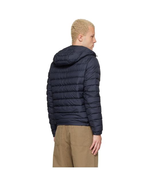 Moncler Blue Solienn Hooded Short Down Jacket for men
