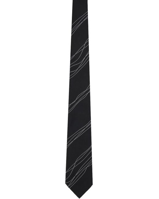 Emporio Armani Black Jacquard Tie for men