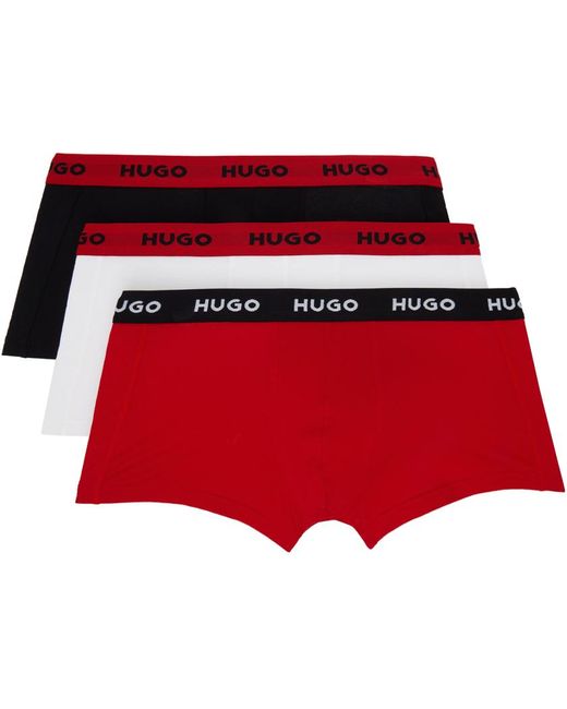 HUGO Red Three-pack Multicolor Boxers for men