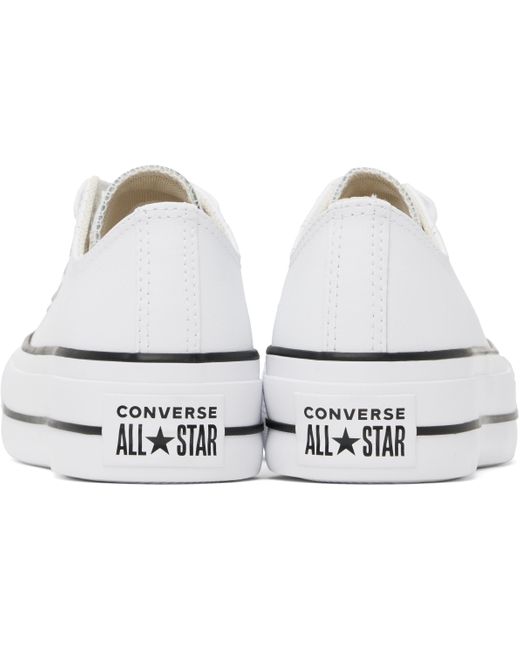 Converse Black Chuck Taylor All Star Platform Leather Sneakers