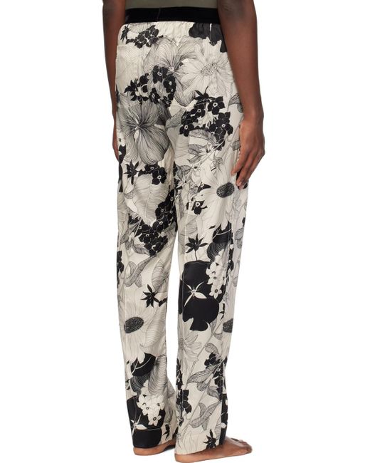 Tom Ford Multicolor Black & Off-white Floral Pyjama Pants for men