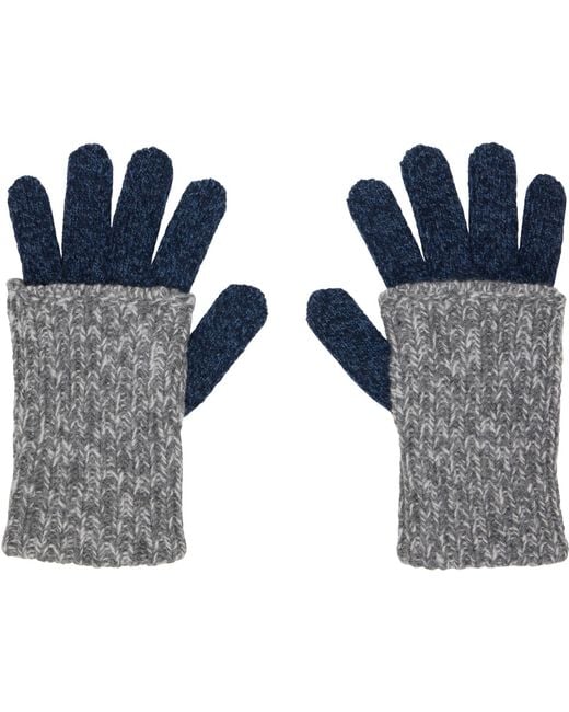 Our Legacy Blue Fold Gloves for men