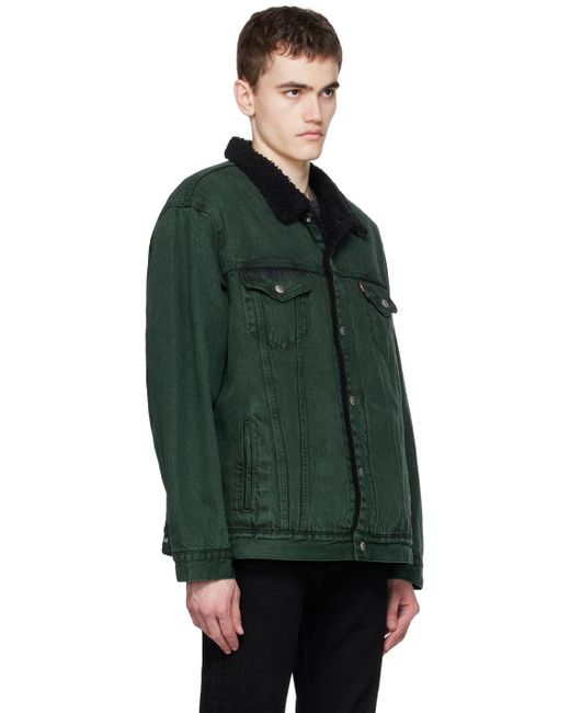 Levi's Green Button Denim Jacket for men