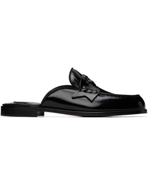 Christian Louboutin Black Penny Mule Loafers