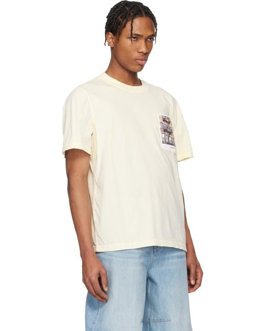 Helmut Lang Multicolor Off- Building Postcard T-Shirt for men