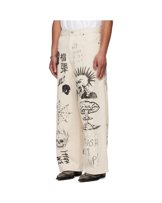 Lu'u Dan Natural Off- Collar Jeans for men