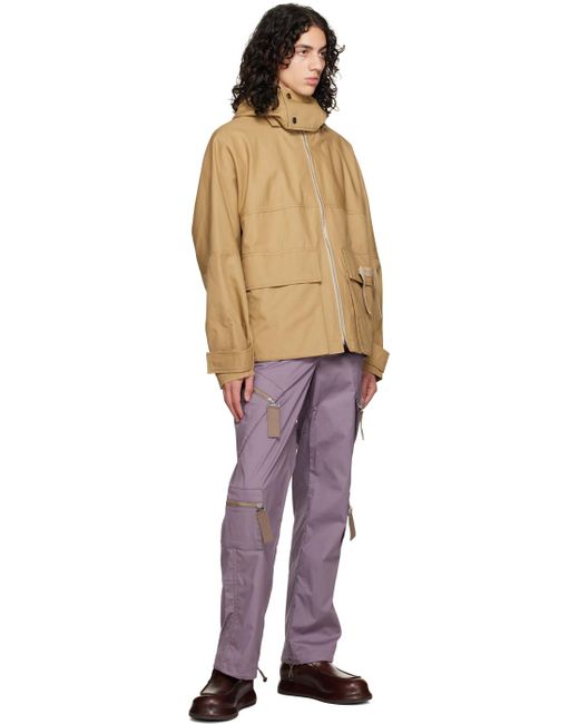 Jacquemus Purple Le Raphia 'le Cargo Marrone' Cargo Pants for men