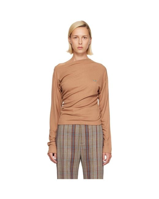 Vivienne Westwood Brown Long Sleeve Hebo T-Shirt