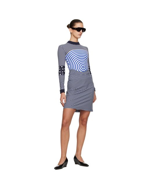 Jean Paul Gaultier Blue 'The Vichy And Target' Top