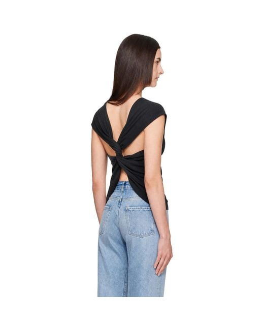 Maison Margiela Black Twisted Upside-Down T-Shirt