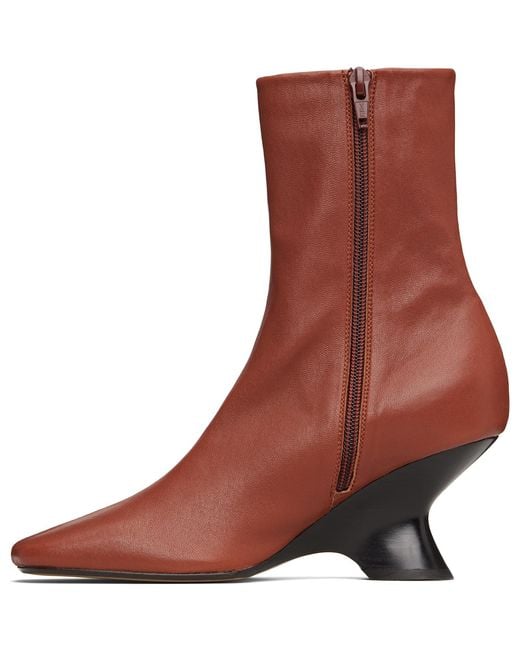 Dries Van Noten Brown Heeled Ankle Boots