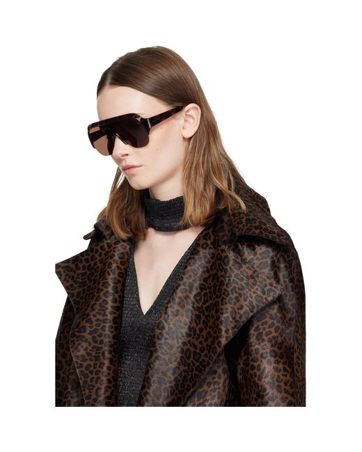 Gucci Brown Shield Sunglasses