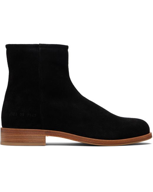 Bottes Noires En Suède Ciré À Glissière Common Projects pour homme en coloris Black