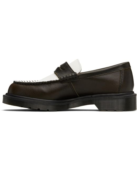 Dr. Martens Black Penton Two-Tone Leather Loafers for men