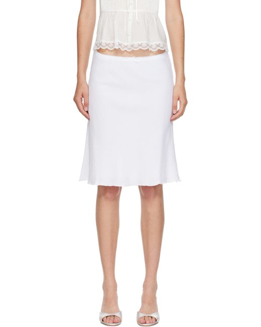 GUIZIO White Paloma Midi Skirt