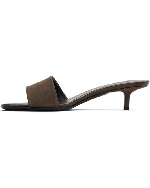 Loulou de Saison Black Sarafina Kitten Mule Heeled Sandals