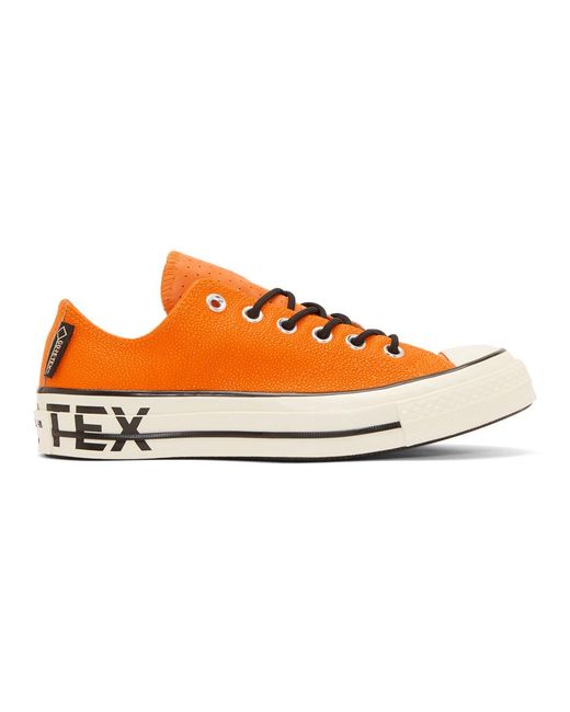 Converse Orange Leather Chuck 70 Low Sneakers for men
