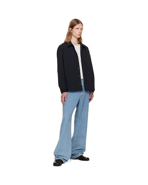 vowels Blue Coach Jacket for men