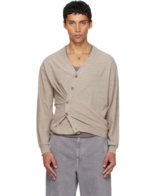 Lemaire Relaxed Twisted Cardigan in Black for Men | Lyst