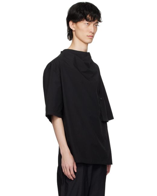 Chemise drapée noire Lemaire pour homme en coloris Black