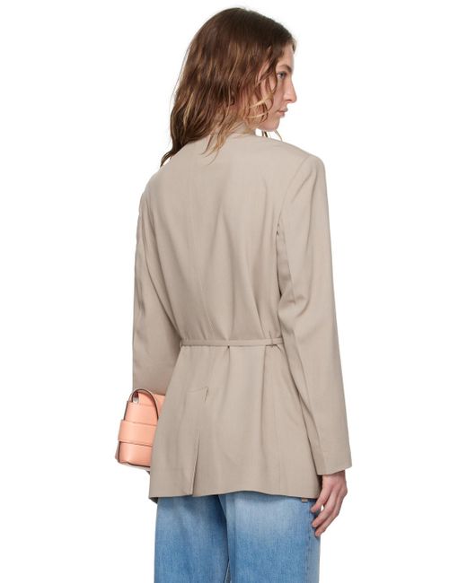 Acne Natural Twill Wrap Blazer