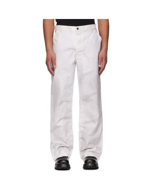 ALEXANDER DIGENOVA White Off- Underground Vintage Trousers for men
