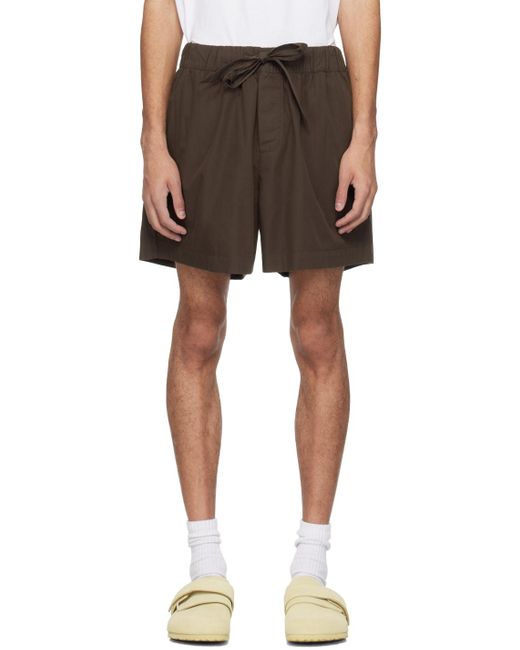 Tekla Black Drawstring Pyjama Shorts for men