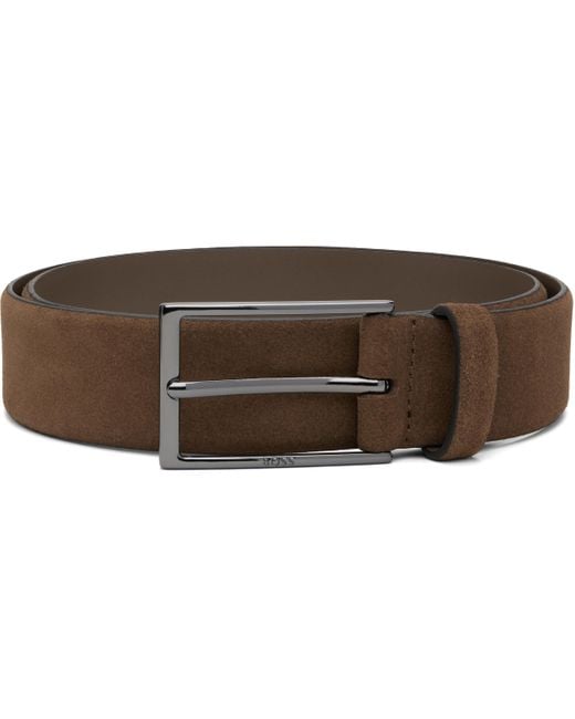 Boss Black Tan Suede Belt for men
