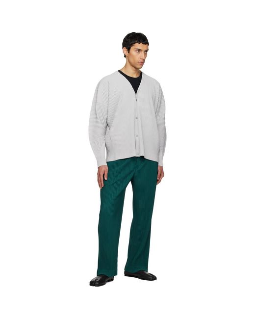 Homme Plissé Issey Miyake Gray Color Pleats 1 Cardigan for men