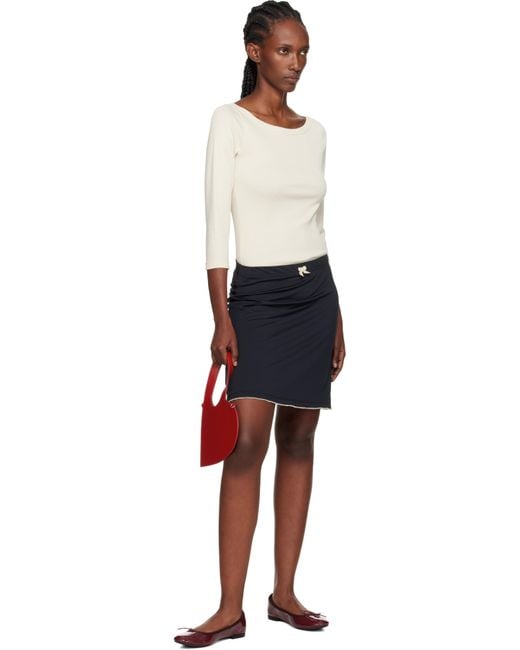 Caro Editions Black 'Caro' Jersey Miniskirt