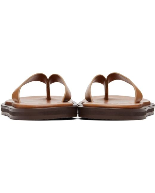 Studio Nicholson Black Tan Curren Flip-Flops for men