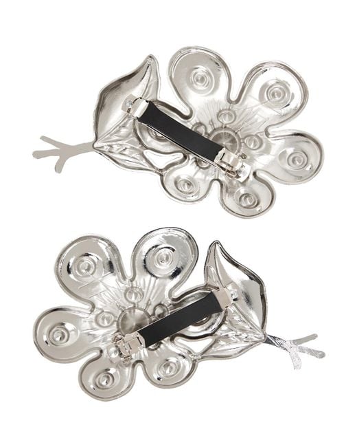 Chopova Lowena Blue Two-Pack Daisy Hair Clips