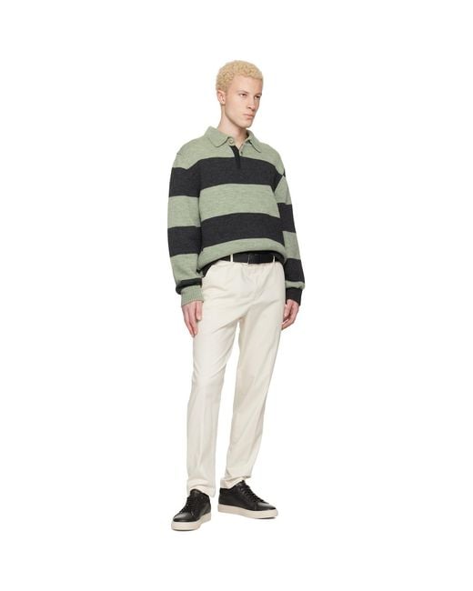 Paul Smith Black 'Signature Stripe' Edge Leather Belt for men