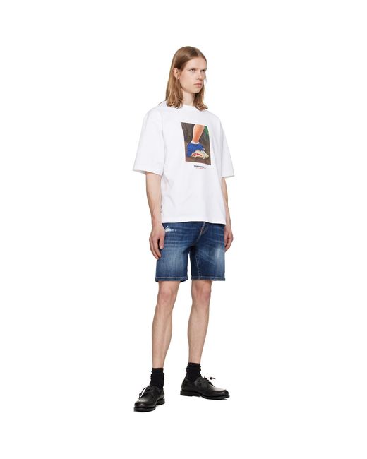 DSquared² Blue Marine Denim Shorts for men