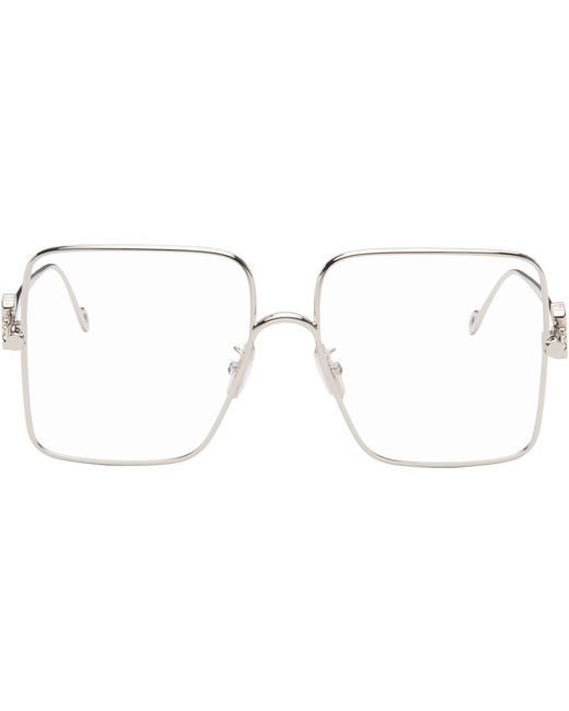 Loewe Black Oversize Square Retro Titanium Glasses