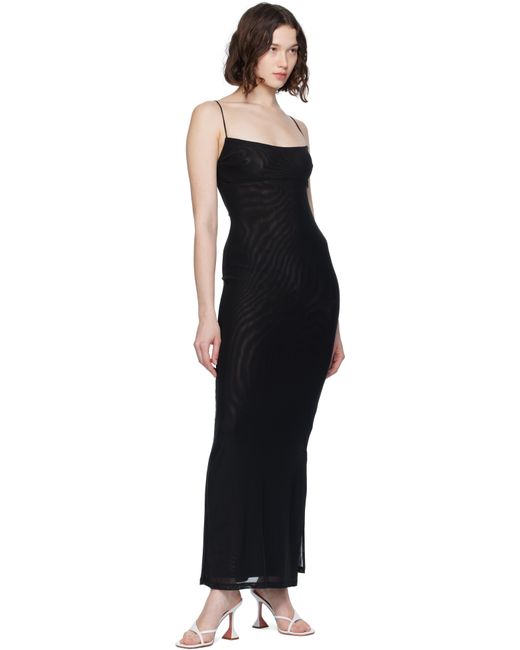 Robe Longue Thais Noire Miaou en coloris Black