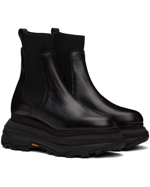 Sacai Black Platform Boots for men