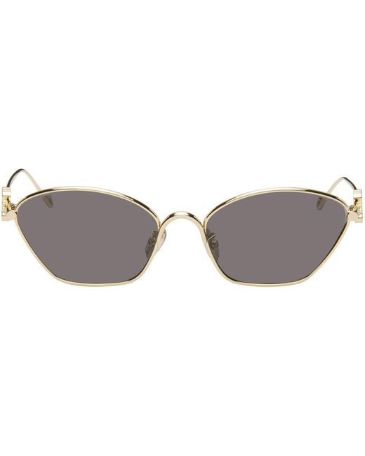 Loewe Black Gold Anagram Hexagonal Cat-eye Sunglasses