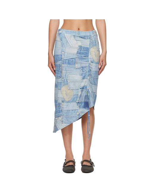 ANDERSSON BELL Blue Anja Midi Skirt