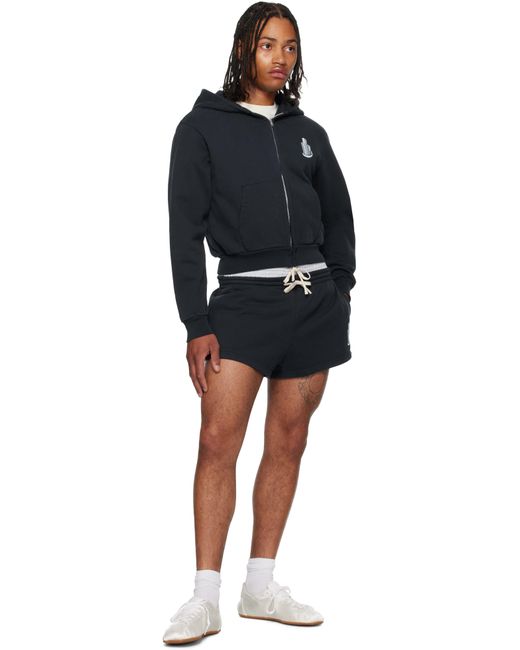 Pull À Capuche Bleu Marine À Logo De Bâtiment Exclusif À Ssense Abra pour homme en coloris Black